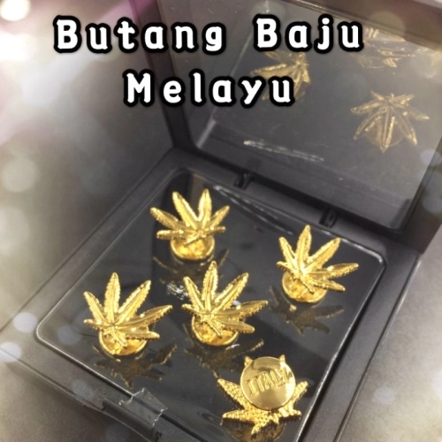 Elegant Brooch EXCLUSIVE Butang Baju Melayu Nikah DAUN Button Malay Muslimin Butang Baju Lelaki Butang Kurta