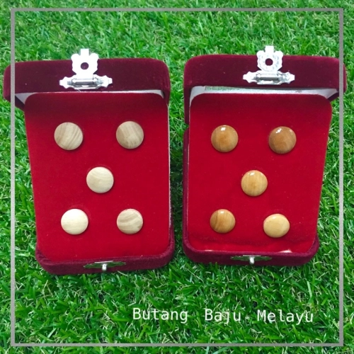 Elegant Brooch Butang Baju Melayu Kayu Nikah Natural Wood Button Muslimin Butang Baju Lelaki Butang Kurta