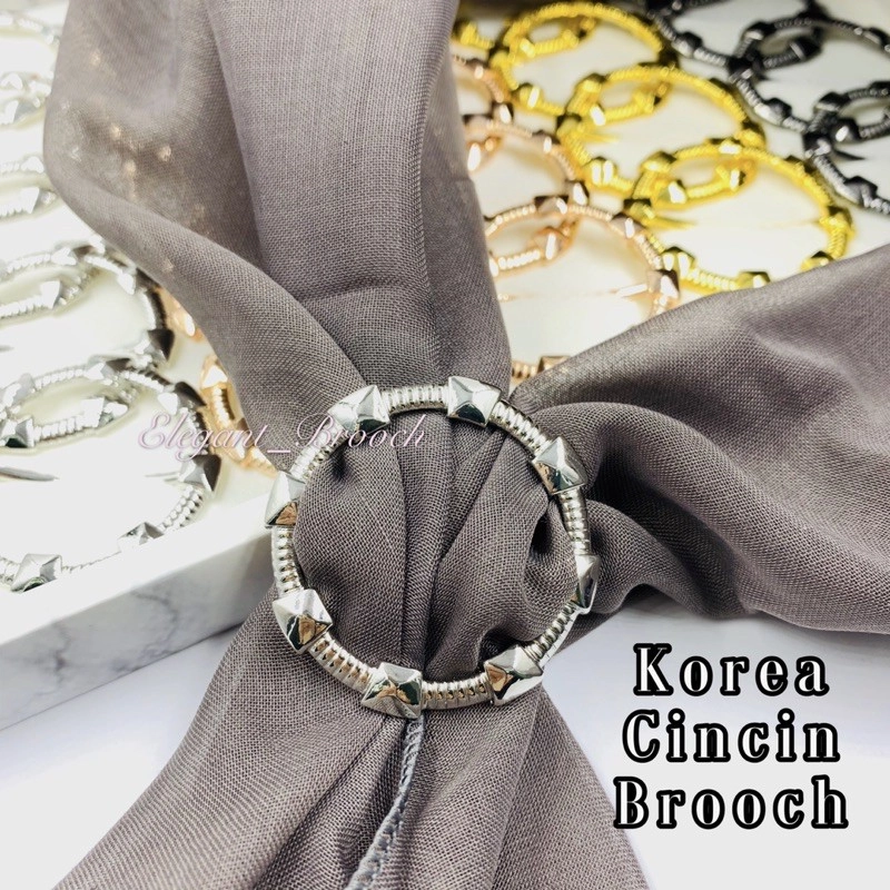 Elegant Brooch Korea Cincin Tudung Bawal Ring Tudung Scarf BuckleRing Brooch Ring Scarf Ring (G744)