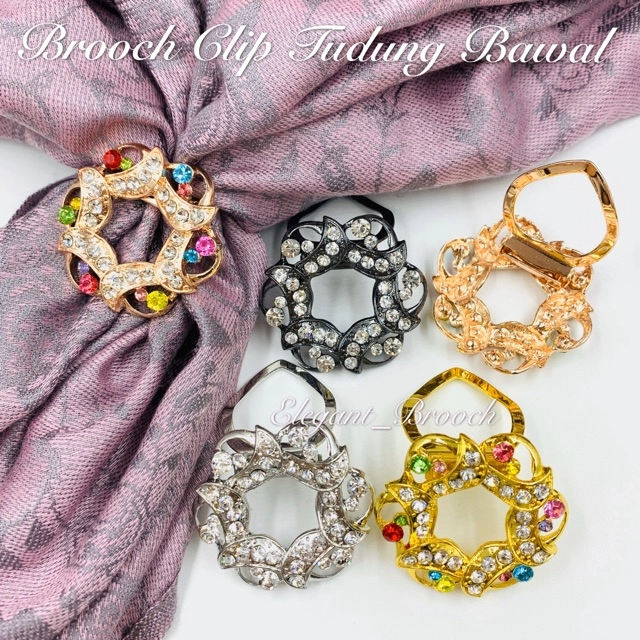 Chic Elegant Scarf Buckle Brooch Scarf Ring Clip Jewelry