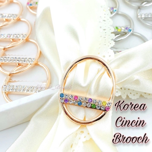 Elegant Brooch Korea Cincin Tudung Bawal Brooch Ring Scarf Ring Tudung Scarf Buckle Muslimah Ring Brooch-G861