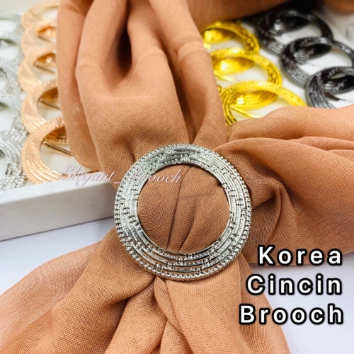 Elegant Brooch Korea Cincin Tudung Bawal Ring Tudung Scarf Buckle Ring Brooch Ring Muslimah Scarf Ring (G743)