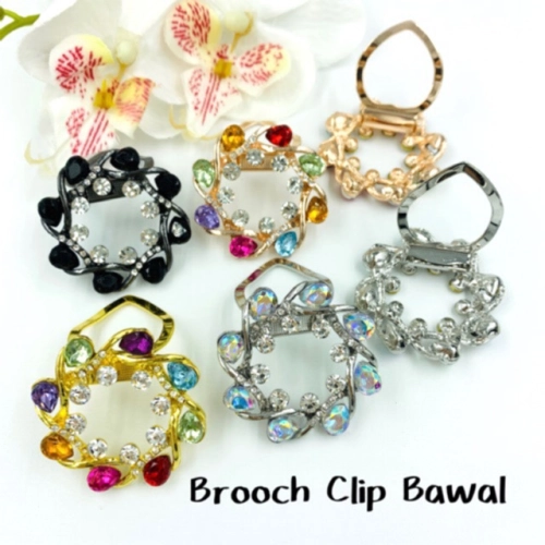 Elegant Brooch Elegant Brooch Clip Tudung Bawal Scarf Ring Tudung Muslimah Scarf Buckle Hijab Ring Brooch (K484)