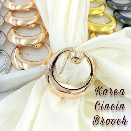 Elegant Brooch Korea Cincin Tudung Bawal Brooch Ring Muslimah Scarf Ring Tudung Hijab Ring - G862