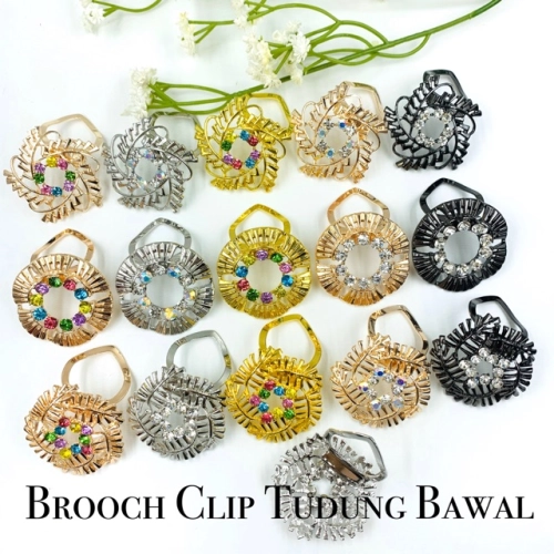 Elegant Brooch [New] Elegant Brooch Clip Tudung Bawal Scarf Ring Muslimah Tudung Scarf Buckle Ring Brooch