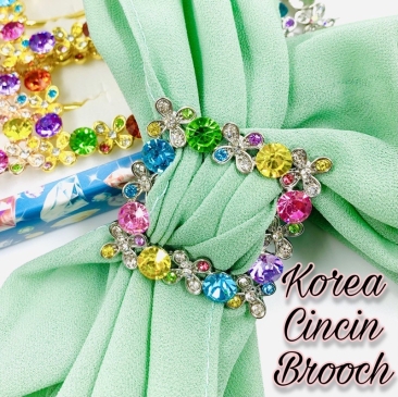 Elegant Brooch Korea Premium Cincin Tudung Bawal Ring Tudung Scarf Buckle Ring Muslimah Brooch Ring Scarf Ring -G736