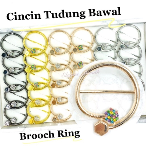 Elegant Brooch Korea Cincin Tudung Bawal Ring Tudung Scarf Buckle Ring Muslimah Brooch Ring-G581
