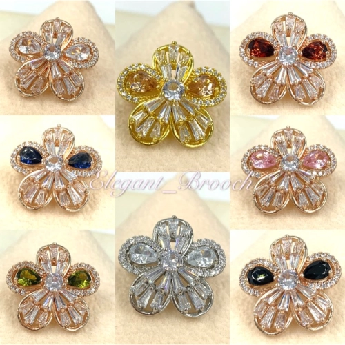 Elegant Brooch 1pc [FREE BOX] Luxury Zirconia Brooch Kerongsang Bahu Brooch Bahu Muslimah Brooch Pin-CZ583