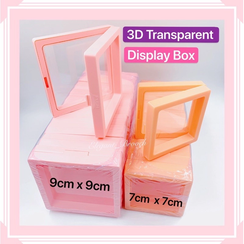 Elegant Brooch 3D Transperant Display Box Jewellry Box Gift Box Kotak Hadiah Kotak Brooch Bekas Brooch(Limited)