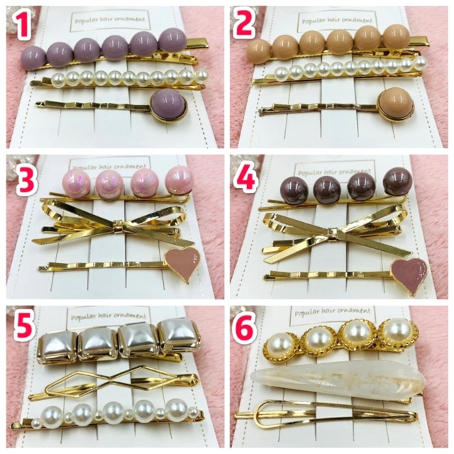 Elegant Brooch 3pcsset Premium Korea Jepit Rambut Mutiara Pearl Hairpin Hair Clip Pin Rambut Korea Hair Accessories