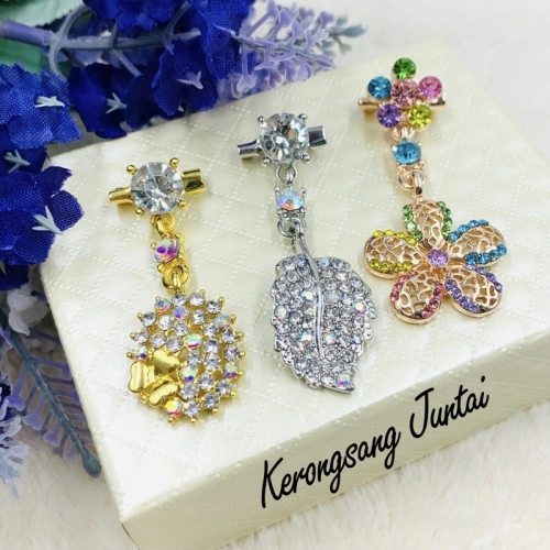 Elegant Brooch Kerongsang Brooch Jurai Pin Tudung Juntai (with Wholesale Price) Kerongsang Tudung Muslimah Brooch Pin