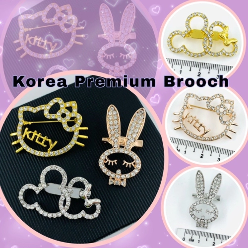 Elegant Brooch Limited1pc [FREE BOX] Korea Premium BroochKITTY@MICKEY @ BUNNYKeronsang Bahu Muslimah Hijab