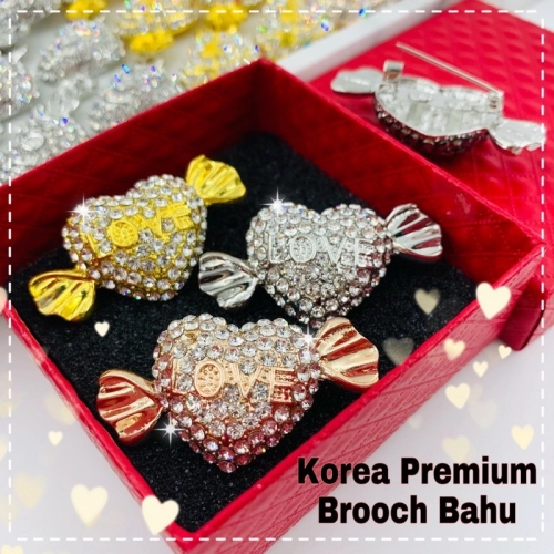 Elegant Brooch 2pcs [FREE BOX] Korea Premium Brooch Bahu LOVE  Kerongsang Tudung Pin Tudung Muslimah Brooch Pin-B2847