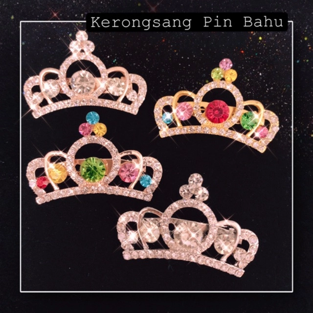 Elegant Brooch 2pcs [FREE BOX] Korea Premium Brooch Bahu Kerongsang Bahu Muslimah Brooch Pin-B697