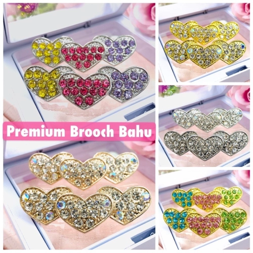 Elegant Brooch 2pcs [FREE BOX] Premium Brooch Bahu LOVE Kerongsang Hijab Pin Bahu  MuslimahKeronsang Bahu-B701