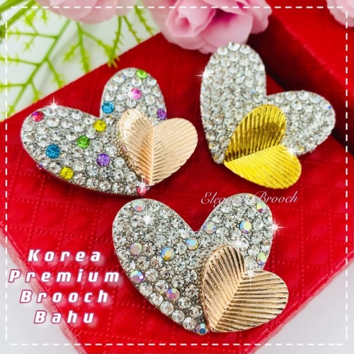 Elegant Brooch  2pcs [FREE BOX] Korea Premium Brooch Bahu LOVE  Kerongsang Pin Bahu Keronsang Bahu-B283