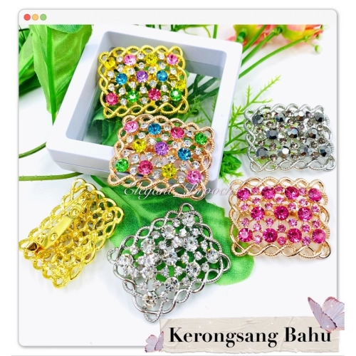 Elegant Brooch 2pcs [FREE BOX] Korea Premium Hijab Brooch Bahu Kerongsang Bahu Muslimah Brooch Pin-B685