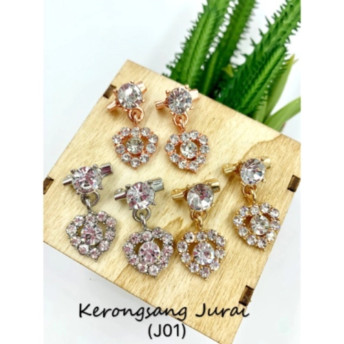 Elegant Brooch 2pcs (Sepasang) KERERONSANG JURAI Brooch Pin Tudung Kerongsang Tudung Muslimah Hijab