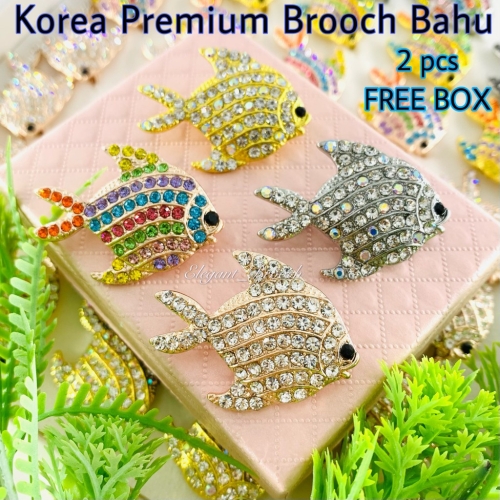 Elegant Brooch 1pc Premium Brooch Bahu Kerongsang IkanBrooch Pin Muslimah Kerongsang Bahu B2747