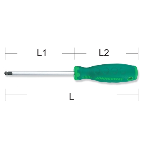 ANTI-SLIP GRIP BALL POINT SCREWDRIVERS D71HB