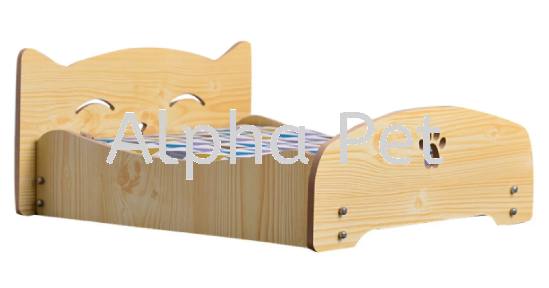 Cat Head Wooden Bed S size (CP7002CH)