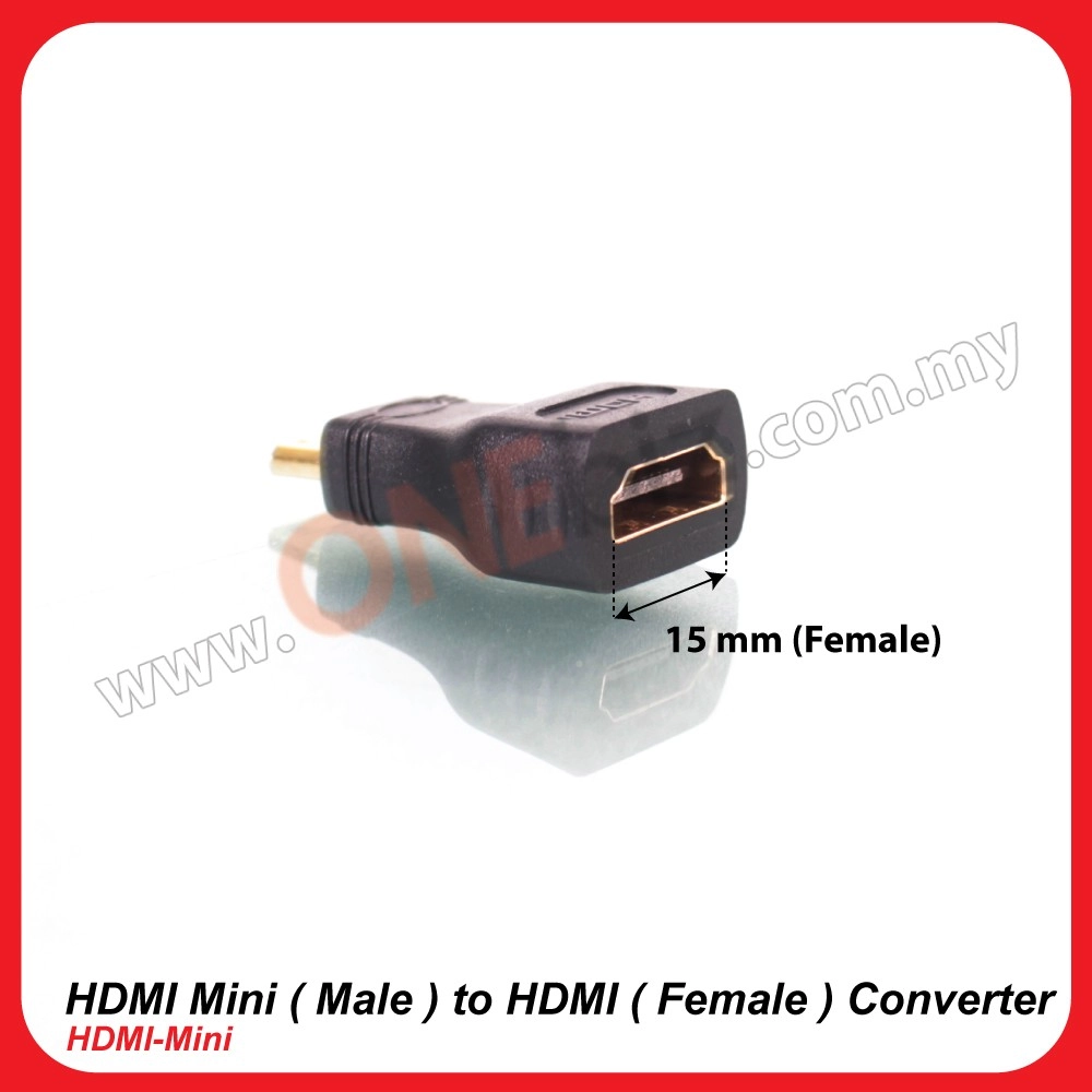 HDMI Mini ( Male ) to HDMI ( Female ) Converter - HDMI-Mini