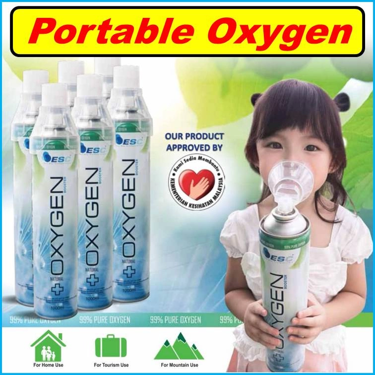 （便携式氧气）SC Portable Oxygen Booster Inhaler - 1000ml (99% PURE OXYGEN) - KKM APPROVED