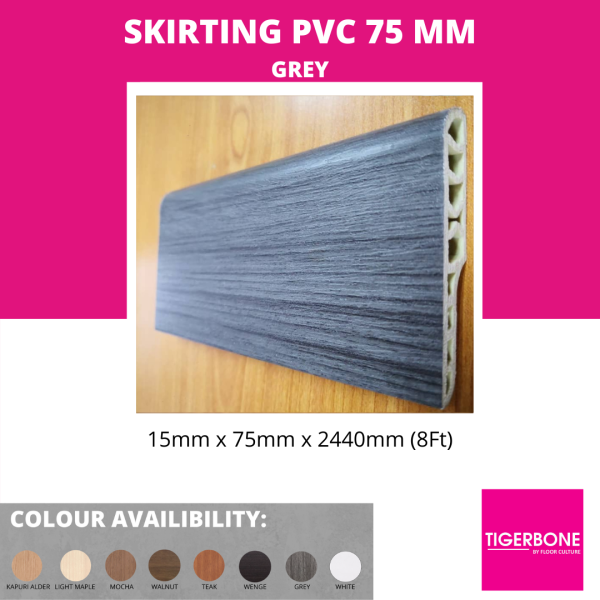 SKIRTING 75MM-GREY Skirting & Profile Flooring Accessories Selangor, Kuala Lumpur (KL), Malaysia, Subang Jaya Supplier, Suppliers, Supply, Supplies | Floor Culture Holdings Sdn Bhd