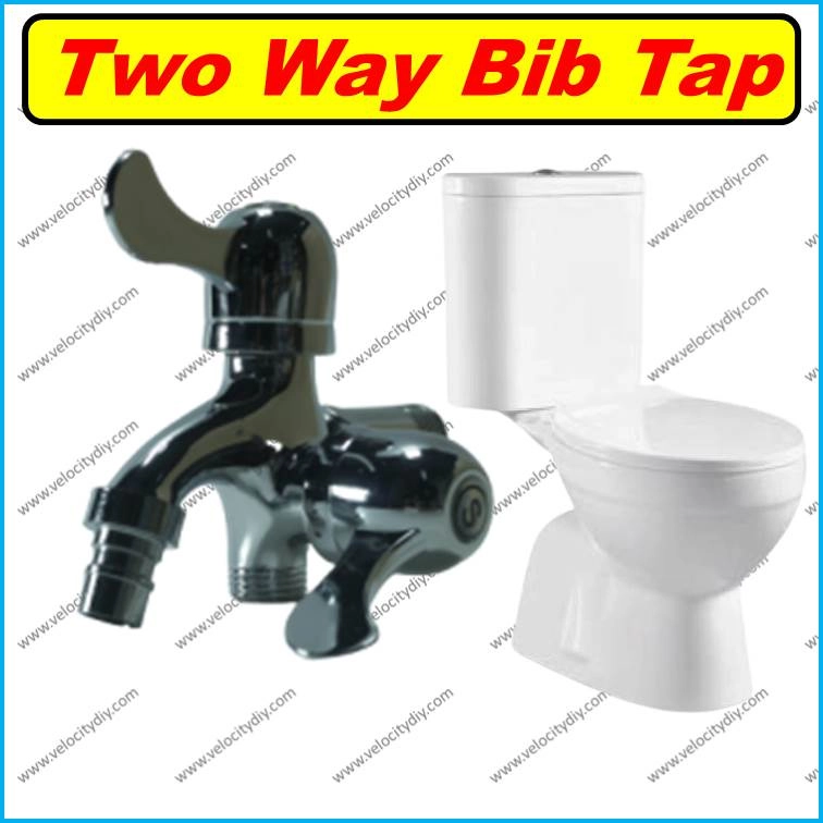 （双用墙出龙头）Two Way Chrome Bib Tap Bidet Water Heater Washing Machine Shower