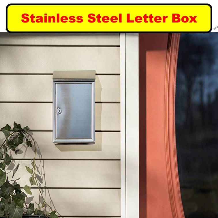 （白钢信箱）Stainless Steel Letter Box Post Box Mail Box Peti Surat