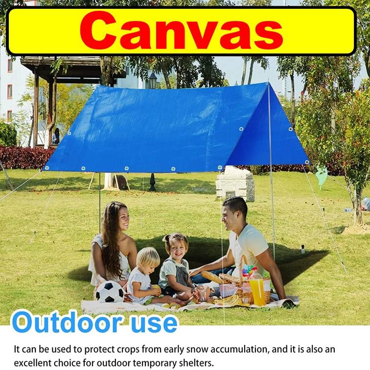 （帆布帐篷）Heavy Duty Waterproof Tarpaulin Canvas for Outdoor Shelter Roof Cover Garden Shade Camping Ground Sheet 1414