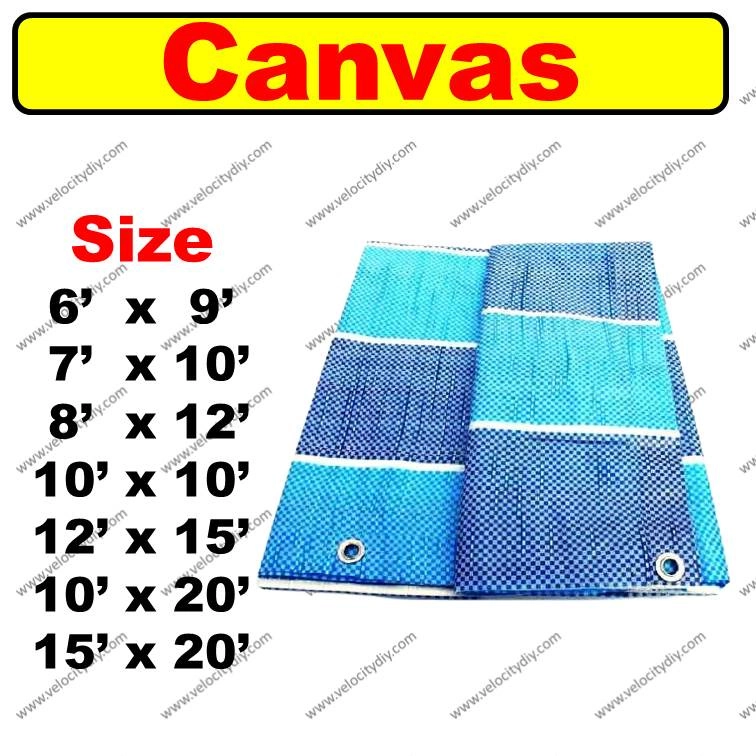 （帆布帐篷）Heavy Duty Waterproof Tarpaulin Canvas for Outdoor Shelter Roof Cover Garden Shade Camping Ground Sheet