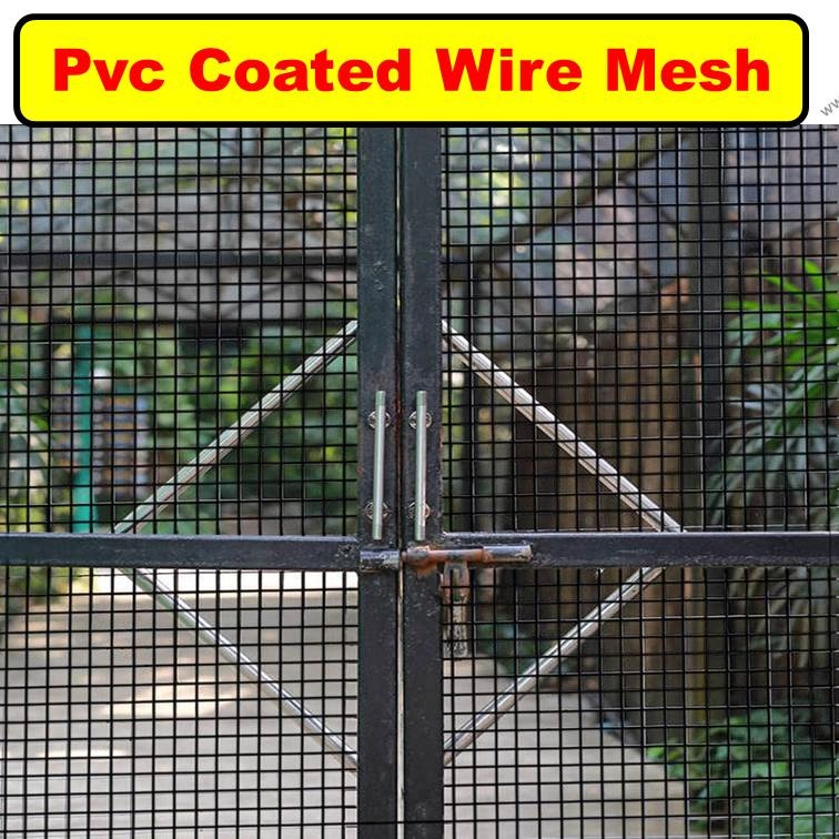 （包胶铁网电焊网）Pvc Coated Wire Mesh Green Vinyl Coated Welded Fence Mesh ±15m