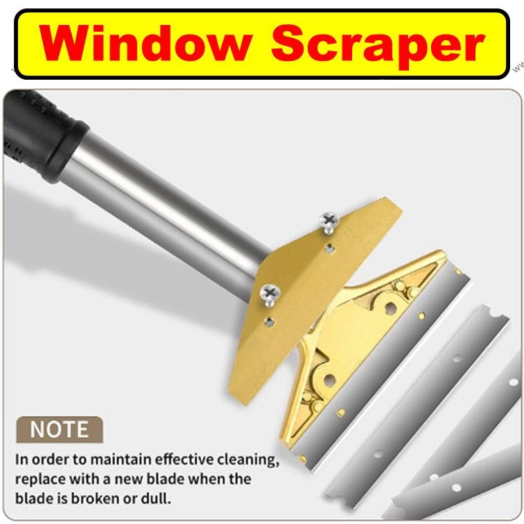 （铲子）Short Long Handle Large Cleaning Scraper Metal Blades for Remove Paint Stickers Caulk Labels Glass Window