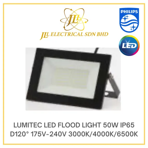 LUMITEC LED FLOOD LIGHT 50W IP65 D120° 175V~240V 6500K COOL DAYLIGHT