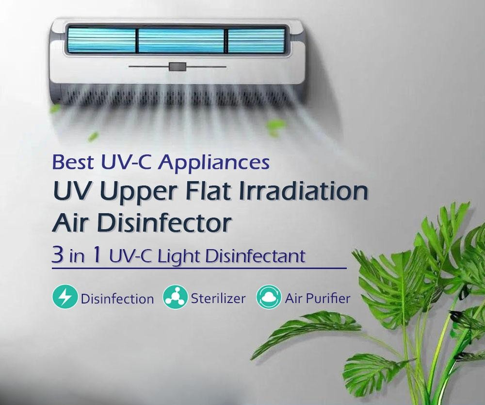 3 in 1 UV-C Light Disinfectant [UV Upper Flat Irradiation Air Disinfector]