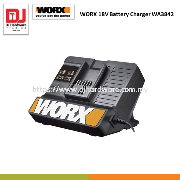 WORX 18V BATTERY CHARGER WA3842 POWER SHARE BATTERY AND CHARGER POWER TOOLS TOOLS & EQUIPMENTS Selangor, Malaysia, Kuala Lumpur (KL), Sungai Buloh Supplier, Suppliers, Supply, Supplies | DJ Hardware Trading (M) Sdn Bhd