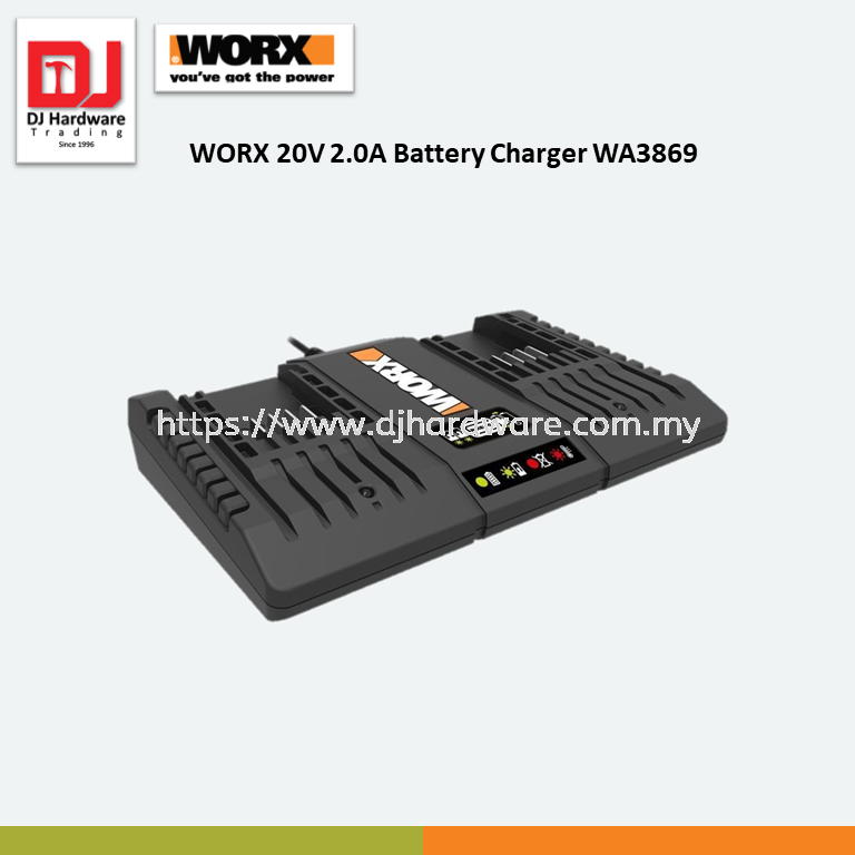 WORX Powershare 20V LI-ION 2.0AH Battery with Indicators