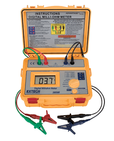 EXTECH 380580 : Battery Powered Milliohm Meter