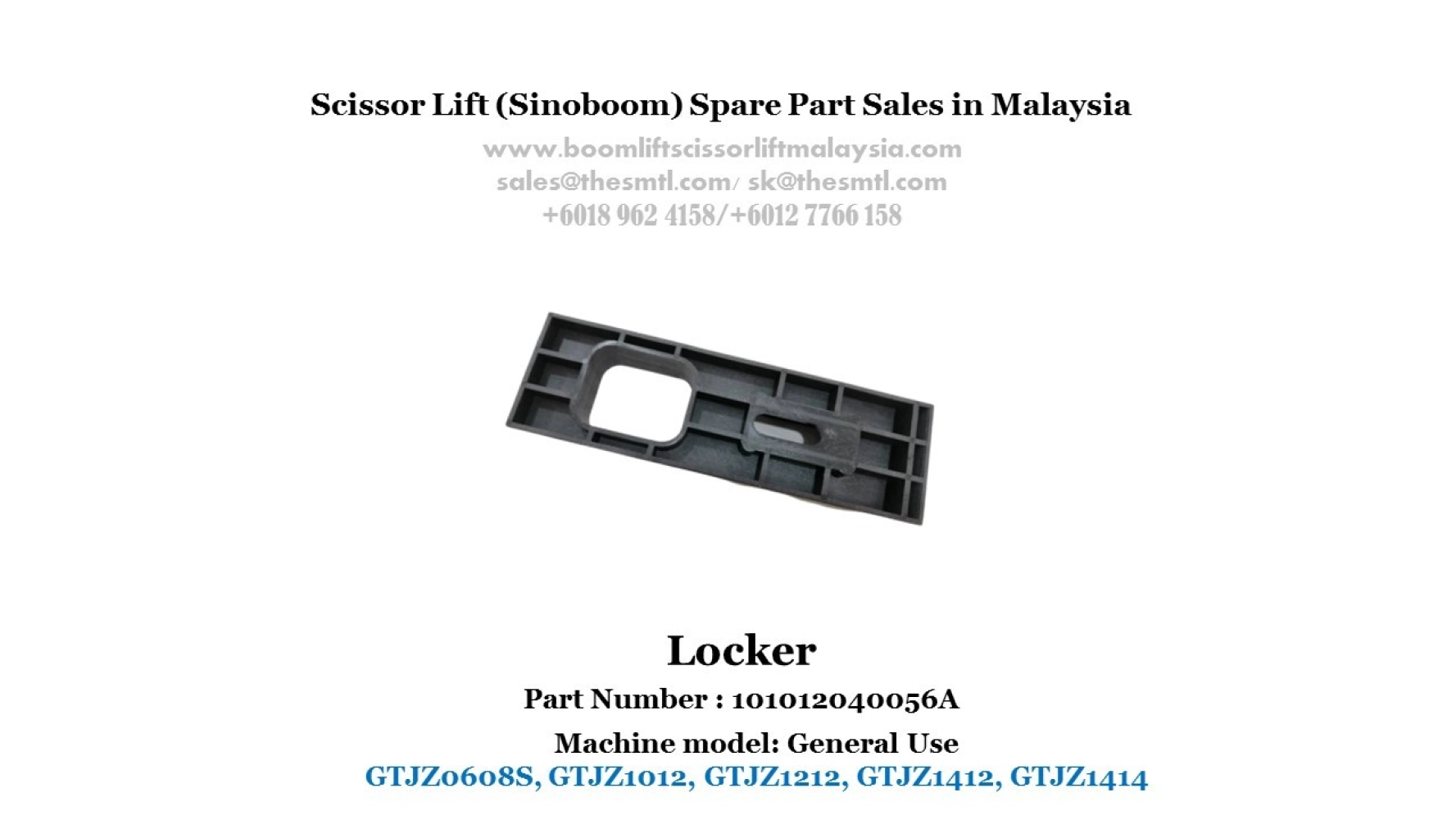 Scissor Lift Spare Part- Locker Part No.: 101012040056A