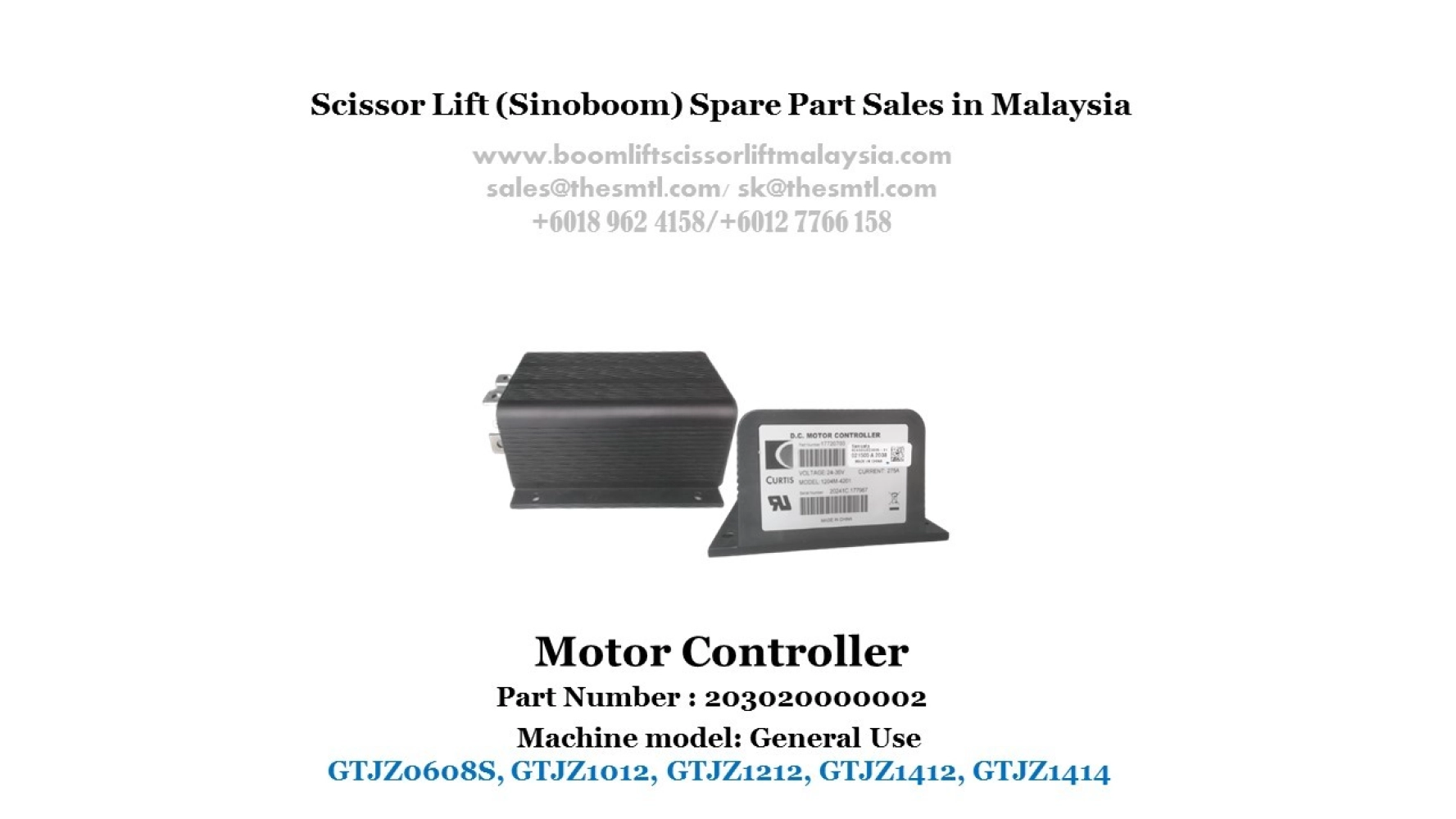 Scissor Lift Spare Part- Motor Controller Part No.: 203020000002