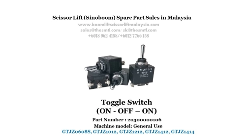 Scissor Lift Spare Part - Toggle Switch (ON - OFF – ON) Part No.: 20300000106