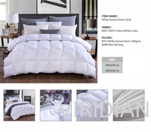 3 90% White Goose Down WGD Quilt Premium Duvet Insert - White Duck Down/White Goose Down AHHR Series Bed Linen Kuala Lumpur (KL), Malaysia, Selangor, Setapak Supplier, Suppliers, Supply, Supplies | Viridian Technologies