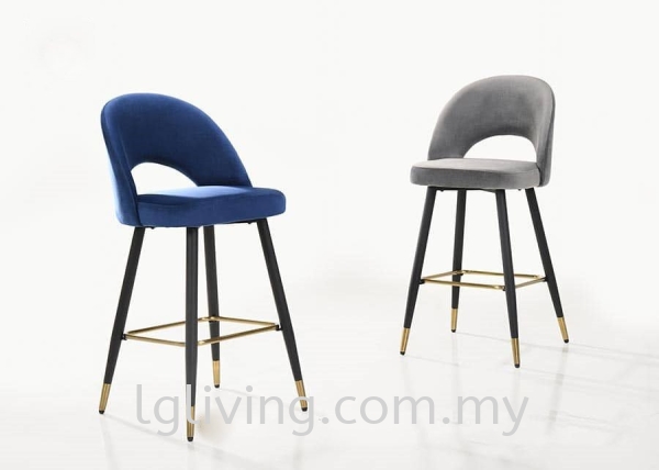 GLY 19-36-BC-GY/BL BAR CHAIR DINING ROOM Penang, Malaysia Supplier, Suppliers, Supply, Supplies | LG FURNISHING SDN. BHD.