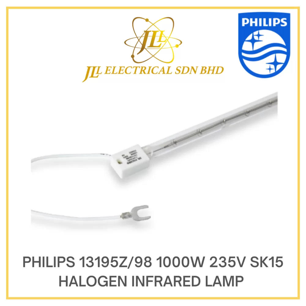 PHILIPS 13195Z/98 1000W 235V SK15 HALOGEN INFRARED LAMP 