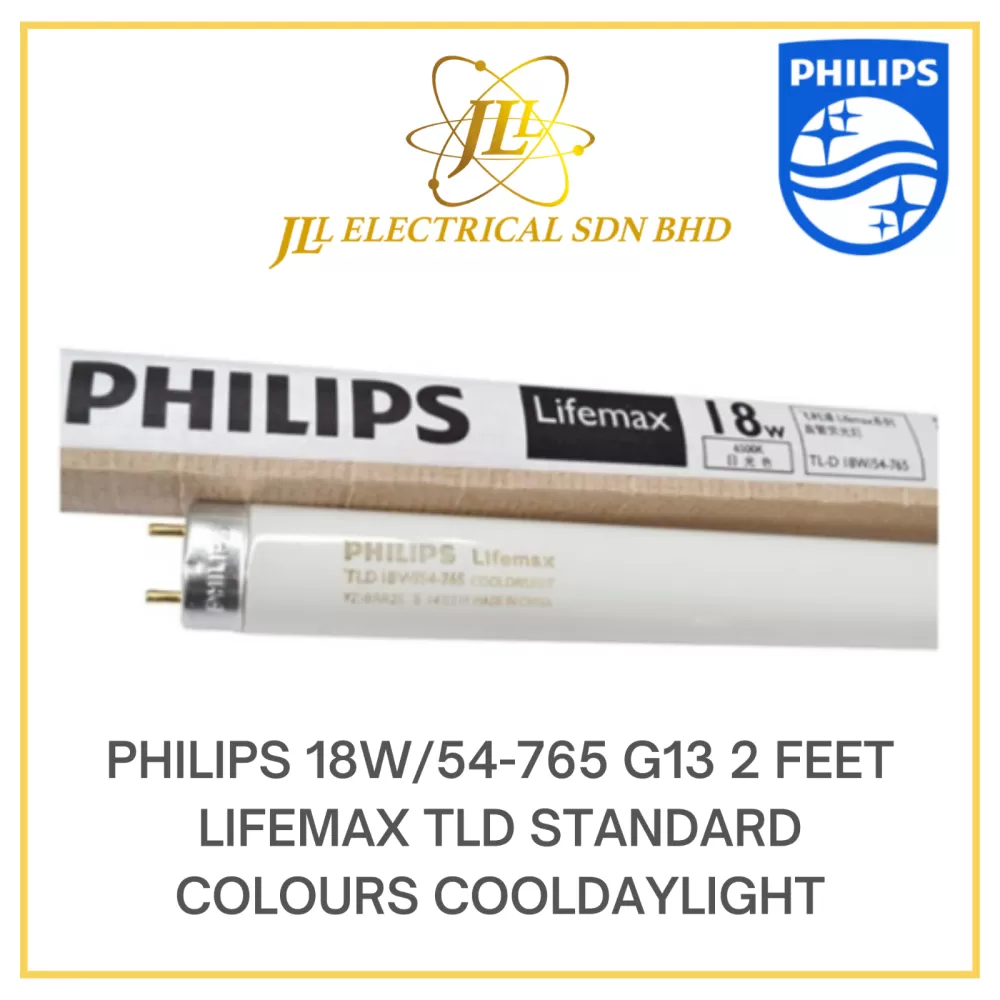 PHILIPS TL-D LIFEMAX STANDARD COLOURS 18W/54-765 G13 2FT T8 FLUORESCENT TUBE  928048008601 Kuala Lumpur (KL), Selangor, Malaysia Supplier, Supply,  Supplies, Distributor | JLL Electrical Sdn Bhd