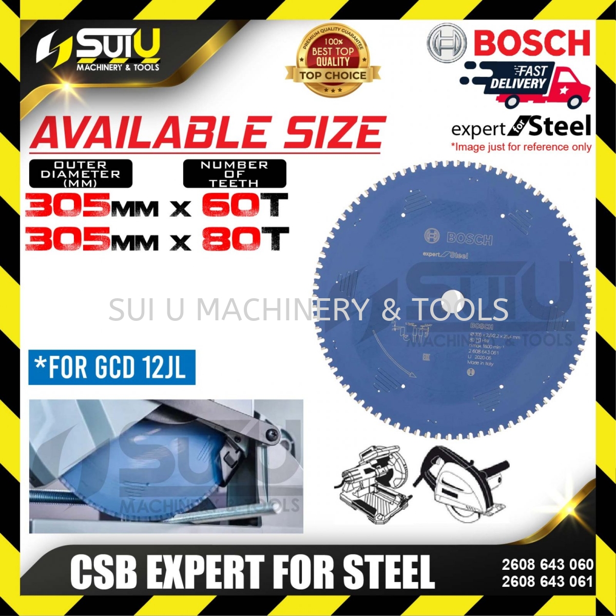 BOSCH 2608643060/ 061 CSB Expert For Steel (305mm x 60T/ 80T) Circular Saw  Blade Accessories Kuala Lumpur (KL), Malaysia, Selangor, Setapak Supplier,  Suppliers, Supply, Supplies | Sui U Machinery & Tools (M) Sdn Bhd