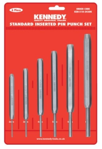 KEN5182420K - STANDARD INSERTED PIN PUNCHES6-PCE SET