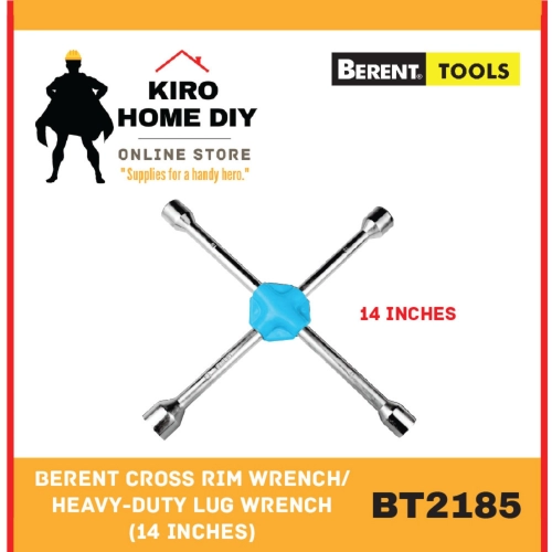 BERENT Cross Rim Wrench/ Heavy-Duty Lug Wrench (14 Inches) - BT2185