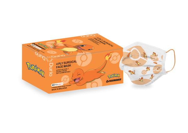 Durio 546A Pokmon 4 Ply Surgical Face Mask - Charmander Pokmon 546 Adult Printed Face Mask Malaysia, Johor Bahru (JB) Manufacturer, Supplier, Supply, Supplies | Durio PPE Sdn Bhd